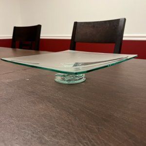 Star of David Glass Cake Plate